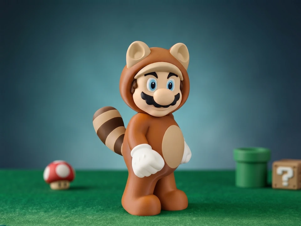 Peça de Mario Tanooki em impressão 3D — imagem 1