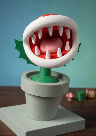 Peça de Piranha Plant em impressão 3D — imagem 4