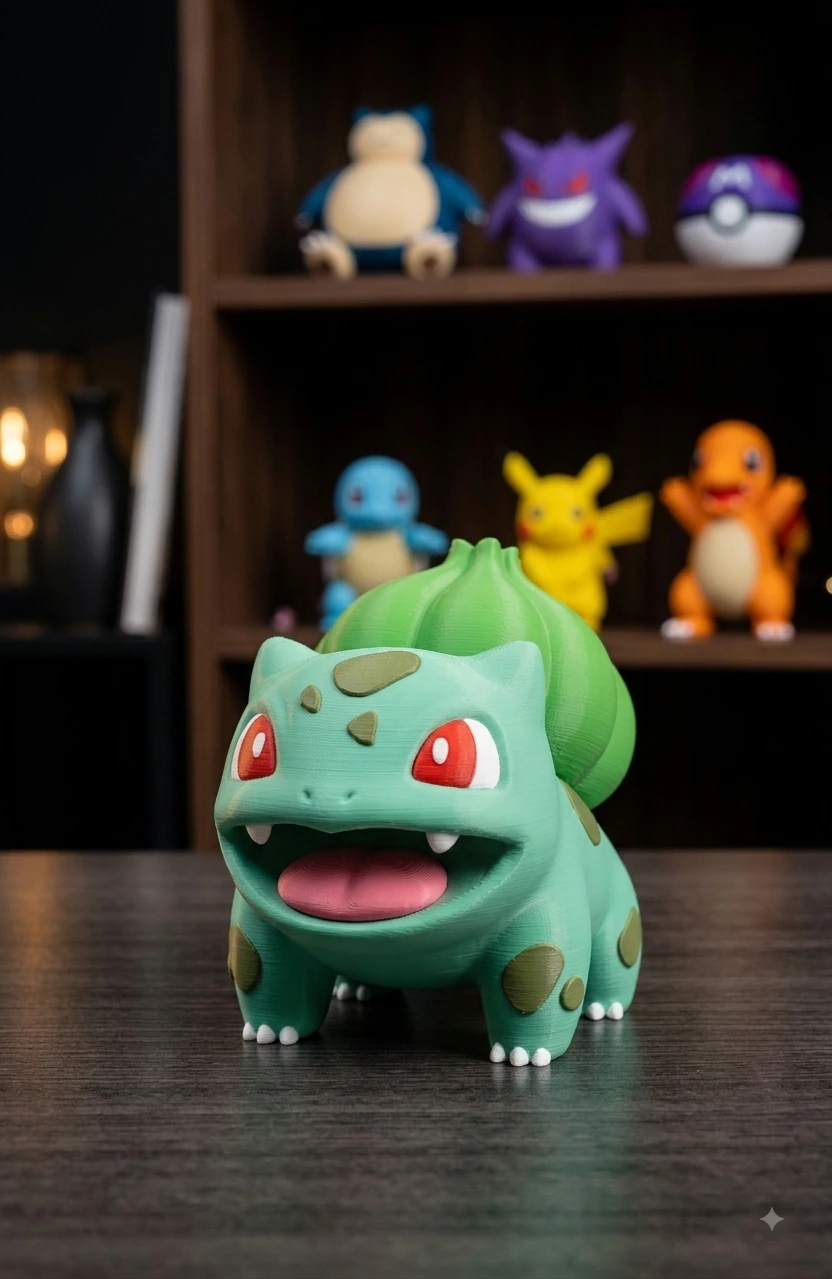 Peça de Bulbasaur em impressão 3D — imagem 1