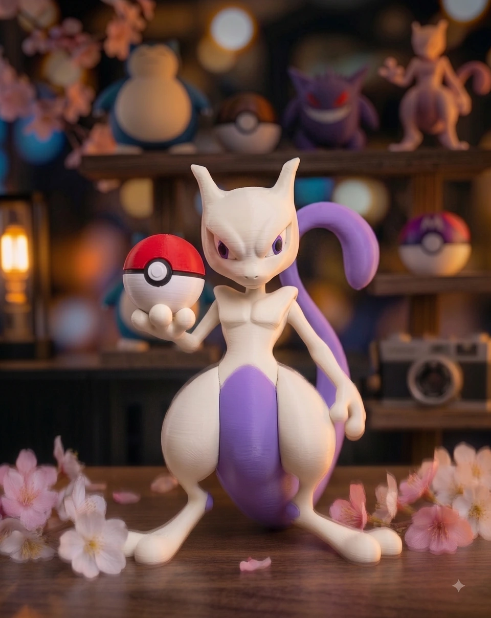 Peça de Mewtwo em impressão 3D — imagem 1