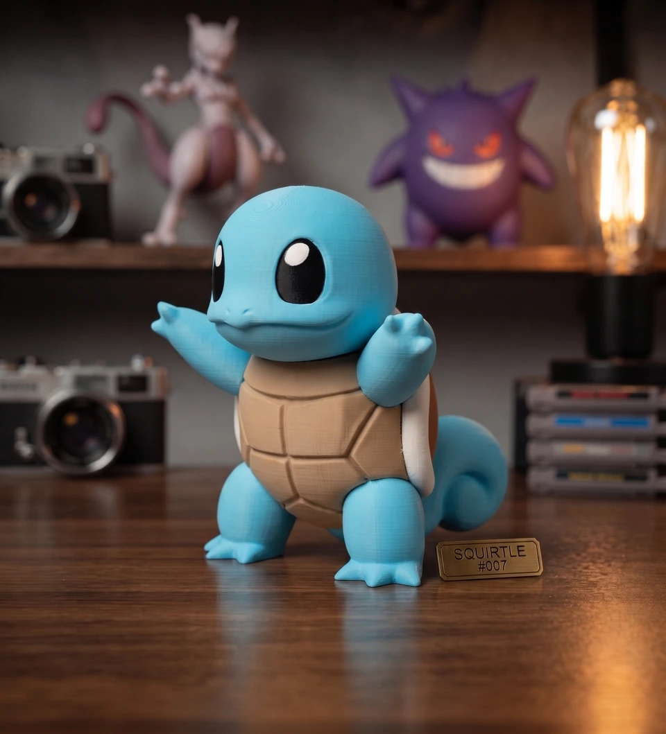 Peça de Squirtle em impressão 3D — imagem 1